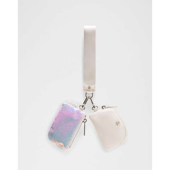 NWT Lululemon Dual Pouch Wristlet *Iridescent Iridescent / Bone - Picture 1 of 6